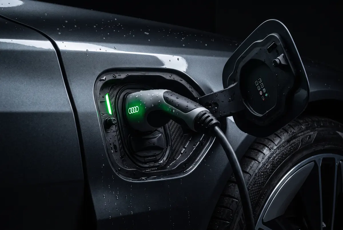 Detail van een Audi e-tron