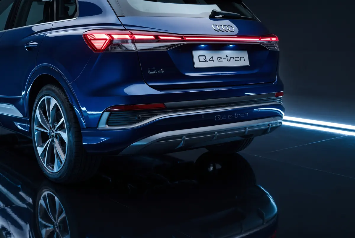 Detail van een Audi Q4 e-tron